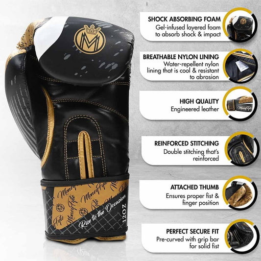 Boxing Gloves for Men & Women - Boxing, Kickboxing, Muay Thai, MMA, Training & Sparring - Punching Bag & Heavy Bag Gloves - MoneyFyte