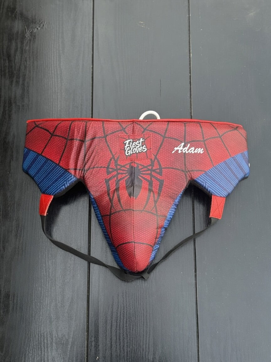 Fiest premium leather boxing groin guard with secure fit for boxing training and competition