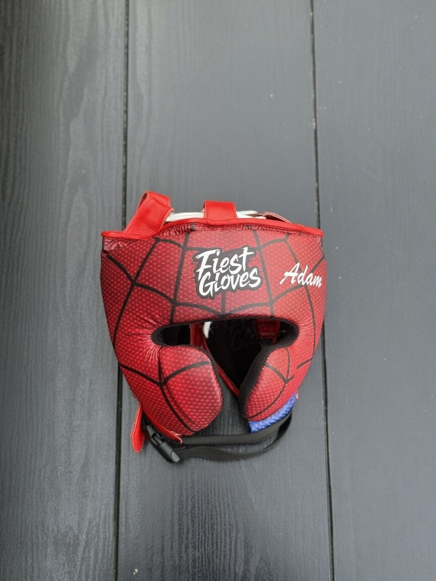 Fiest premium leather boxing headguard with protective padding for sparring and training