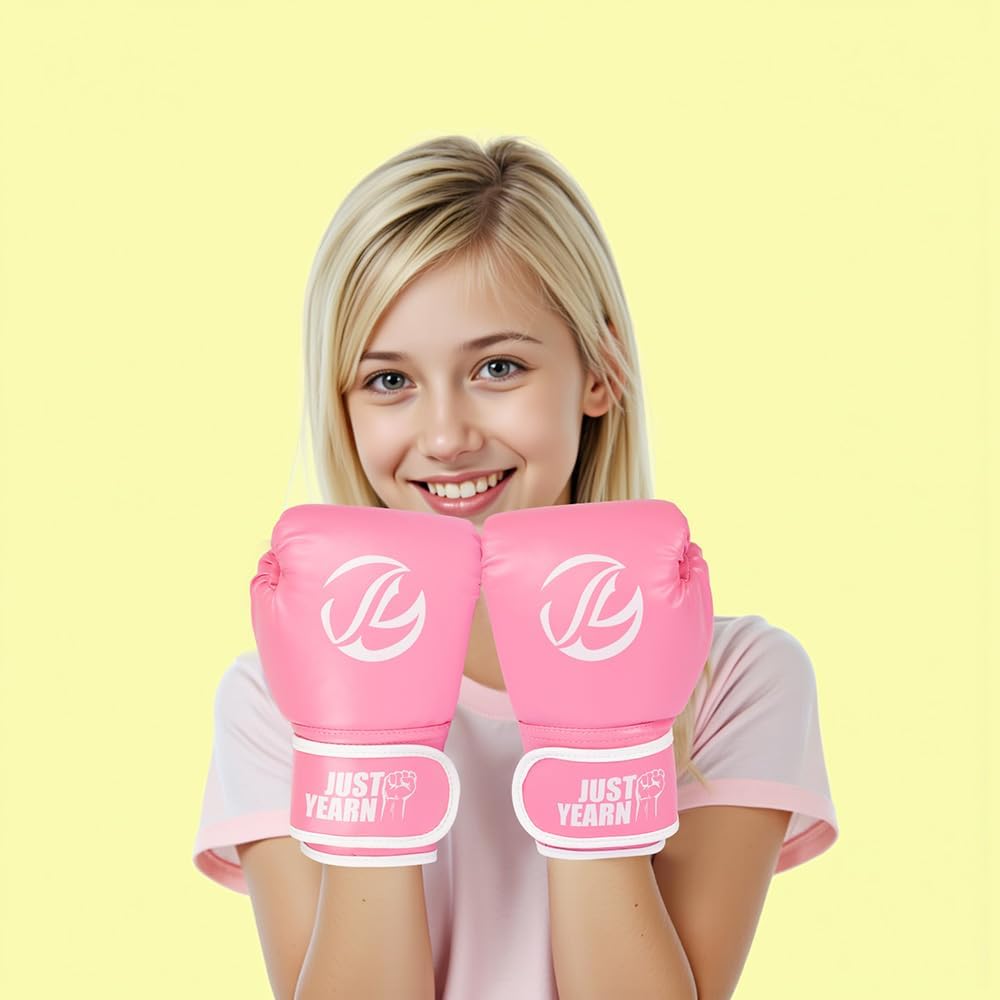 Kids Boxing Gloves Age 3-9 Years - High Density Sponge Foam Training Gloves for Kickboxing, Sparring & Fitness | Adjustable Wrist Wrap (6OZ) | Boys & Girls Unisex