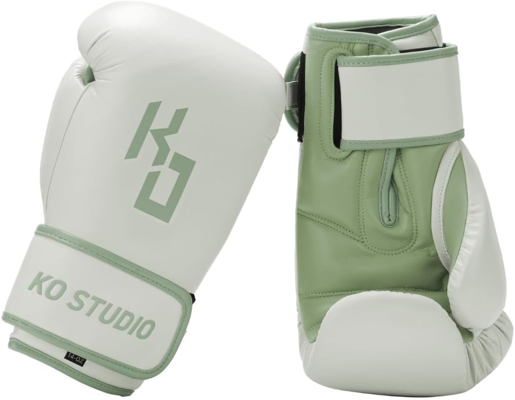 KOSTUDIO Boxing Gloves for Men & Women - Leather Gloves for Heavy Bag, Punching Bag,Muay Thai, MMA, Kickboxing, Gym Training, Sparring Pro-Style Guantes de Boxeo 12oz 14oz 16oz