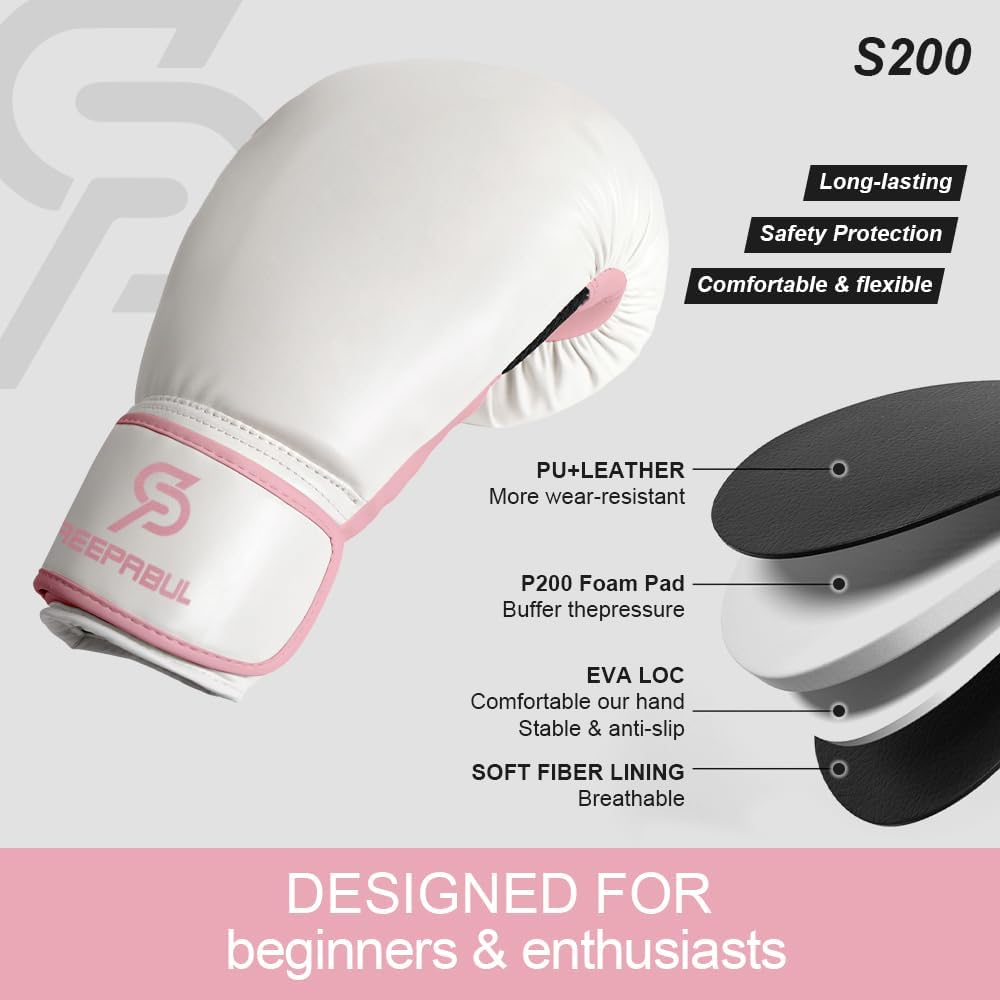S200 Boxing Gloves for Men and Women Suitable for Boxing Kickboxing Mixed Martial Arts Maui Thai MMA Heavy Bag Fighting Training