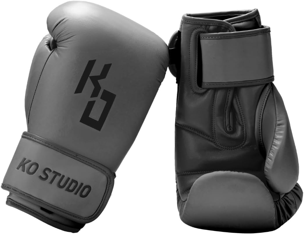 KOSTUDIO Boxing Gloves for Men & Women - Leather Gloves for Heavy Bag, Punching Bag,Muay Thai, MMA, Kickboxing, Gym Training, Sparring Pro-Style Guantes de Boxeo 12oz 14oz 16oz