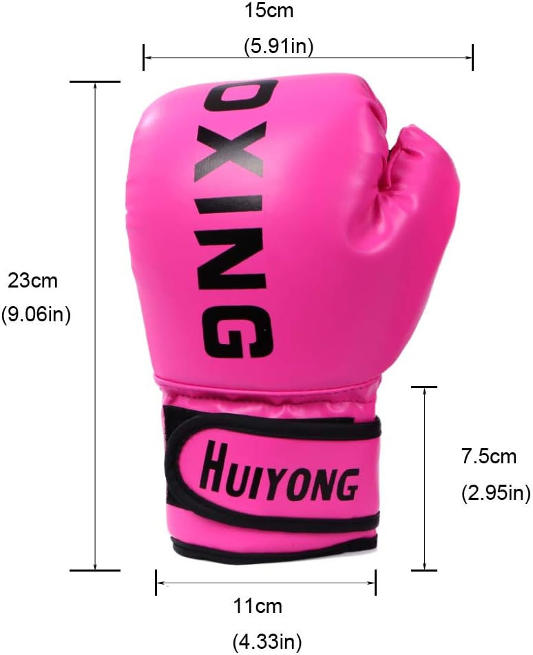 HUINING Kids Boxing Gloves, Kids Training Gloves Punch Mitts MMA Gloves PU Cartoon Sparring Dajn Training Gloves, 4 Oz, for Age 5-12 Years
