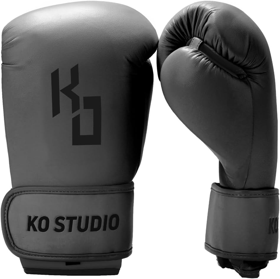 KOSTUDIO Boxing Gloves for Men & Women - Leather Gloves for Heavy Bag, Punching Bag,Muay Thai, MMA, Kickboxing, Gym Training, Sparring Pro-Style Guantes de Boxeo 12oz 14oz 16oz
