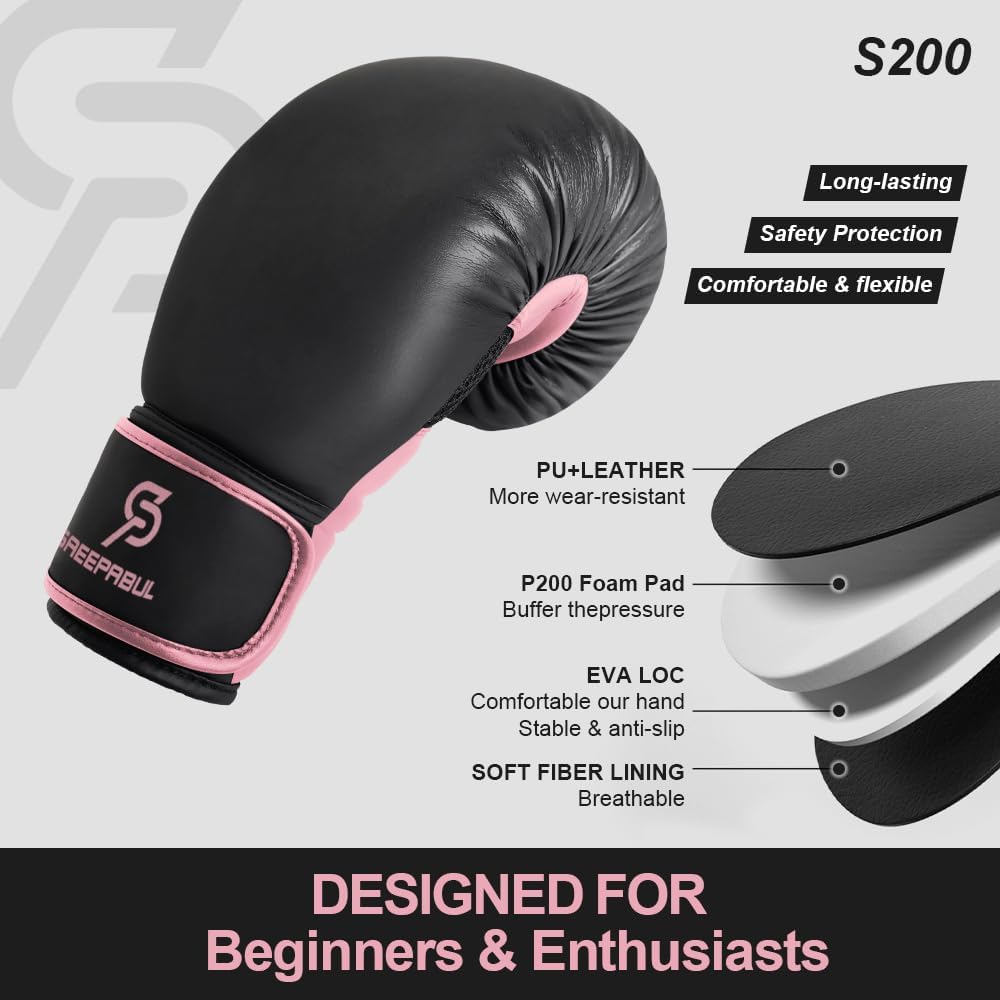 S200 Boxing Gloves for Men and Women Suitable for Boxing Kickboxing Mixed Martial Arts Maui Thai MMA Heavy Bag Fighting Training