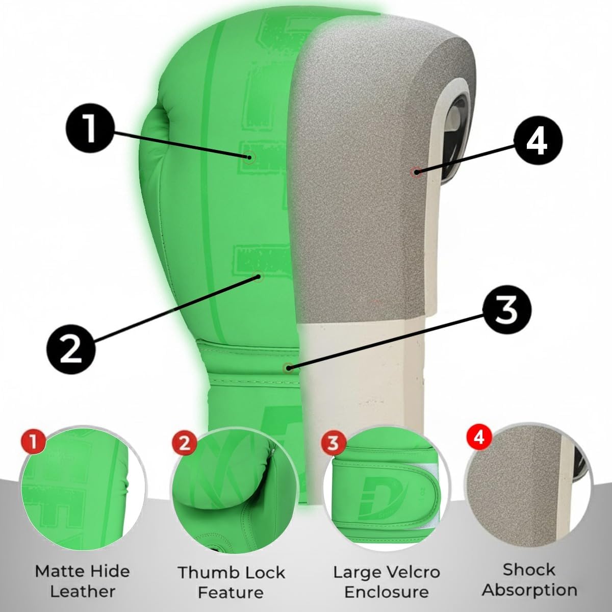 DEFY Boxing Gloves for Men & Women - Premium Quality Synthetic Leather Boxing Gloves for Training - Perfect for Punching Heavy Bags, Sparring, & Fighting Gloves