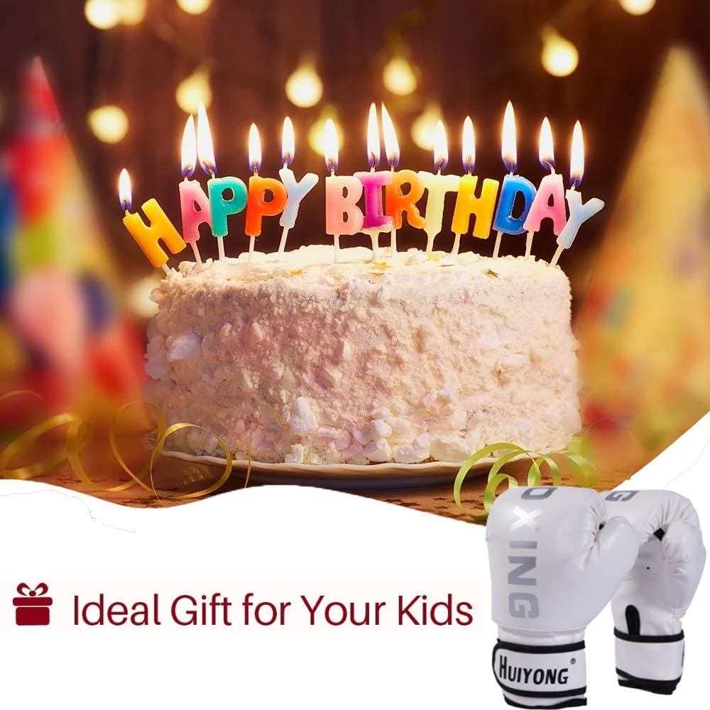 HUINING Kids Boxing Gloves, Kids Training Gloves Punch Mitts MMA Gloves PU Cartoon Sparring Dajn Training Gloves, 4 Oz, for Age 5-12 Years