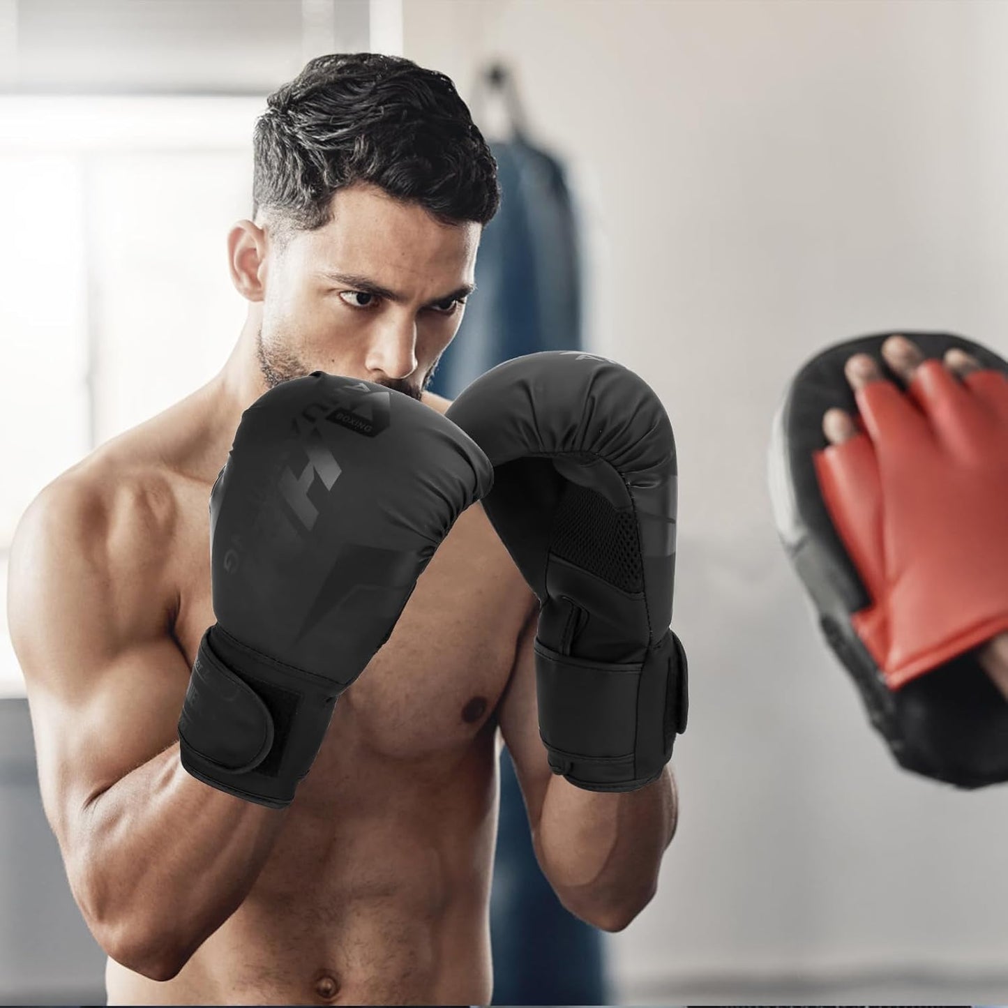 Boxing Training Gloves Punching Bag Gloves for Women & Adult, Professional Shockproof Gloves for Training Playing Muay Thai, Sparring, Fighting Kickboxing