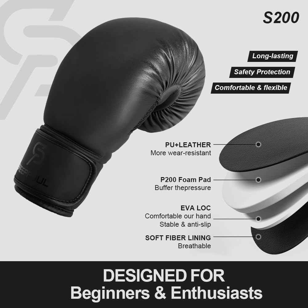 S200 Boxing Gloves for Men and Women Suitable for Boxing Kickboxing Mixed Martial Arts Maui Thai MMA Heavy Bag Fighting Training