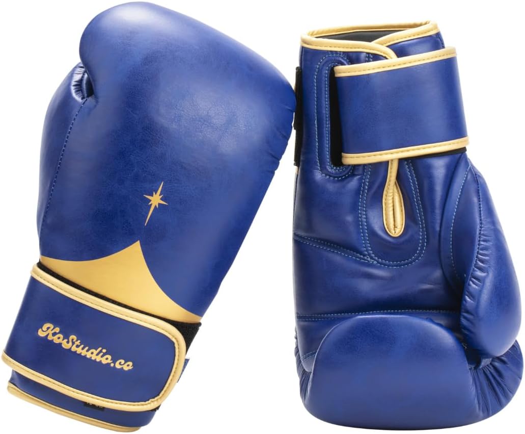 KOSTUDIO Boxing Gloves for Men & Women - Leather Gloves for Heavy Bag, Punching Bag,Muay Thai, MMA, Kickboxing, Gym Training, Sparring Pro-Style Guantes de Boxeo 12oz 14oz 16oz