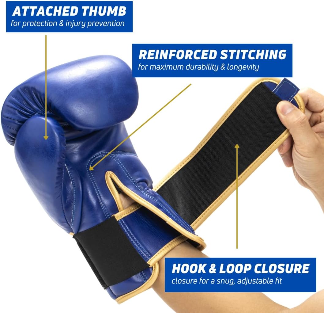 KOSTUDIO Boxing Gloves for Men & Women - Leather Gloves for Heavy Bag, Punching Bag,Muay Thai, MMA, Kickboxing, Gym Training, Sparring Pro-Style Guantes de Boxeo 12oz 14oz 16oz