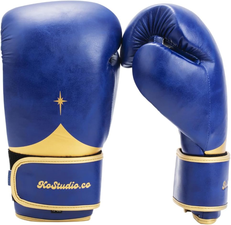 KOSTUDIO Boxing Gloves for Men & Women - Leather Gloves for Heavy Bag, Punching Bag,Muay Thai, MMA, Kickboxing, Gym Training, Sparring Pro-Style Guantes de Boxeo 12oz 14oz 16oz