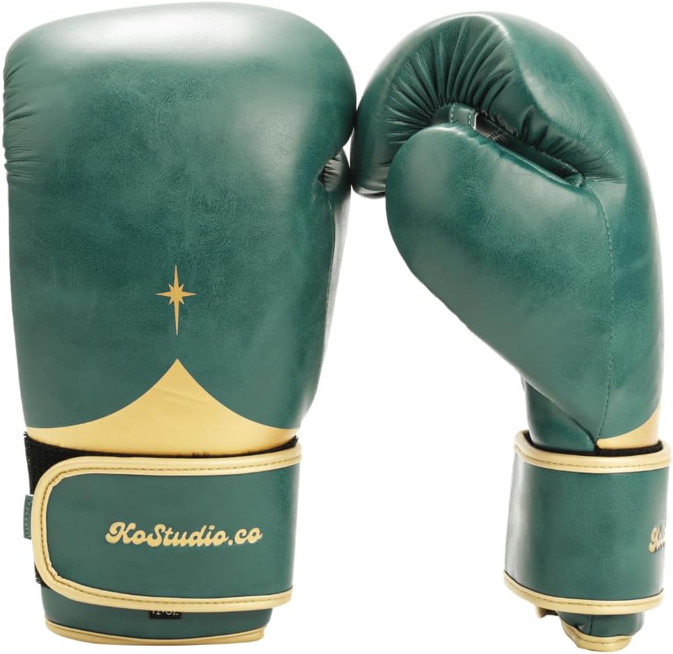 KOSTUDIO Boxing Gloves for Men & Women - Leather Gloves for Heavy Bag, Punching Bag,Muay Thai, MMA, Kickboxing, Gym Training, Sparring Pro-Style Guantes de Boxeo 12oz 14oz 16oz