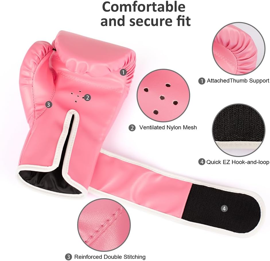 Kids Boxing Gloves Age 3-9 Years - High Density Sponge Foam Training Gloves for Kickboxing, Sparring & Fitness | Adjustable Wrist Wrap (6OZ) | Boys & Girls Unisex