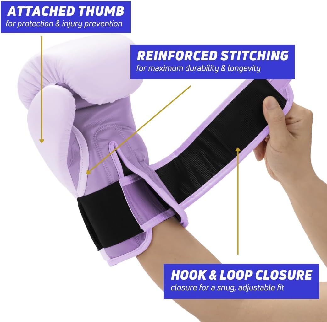 KOSTUDIO Boxing Gloves for Men & Women - Leather Gloves for Heavy Bag, Punching Bag,Muay Thai, MMA, Kickboxing, Gym Training, Sparring Pro-Style Guantes de Boxeo 12oz 14oz 16oz