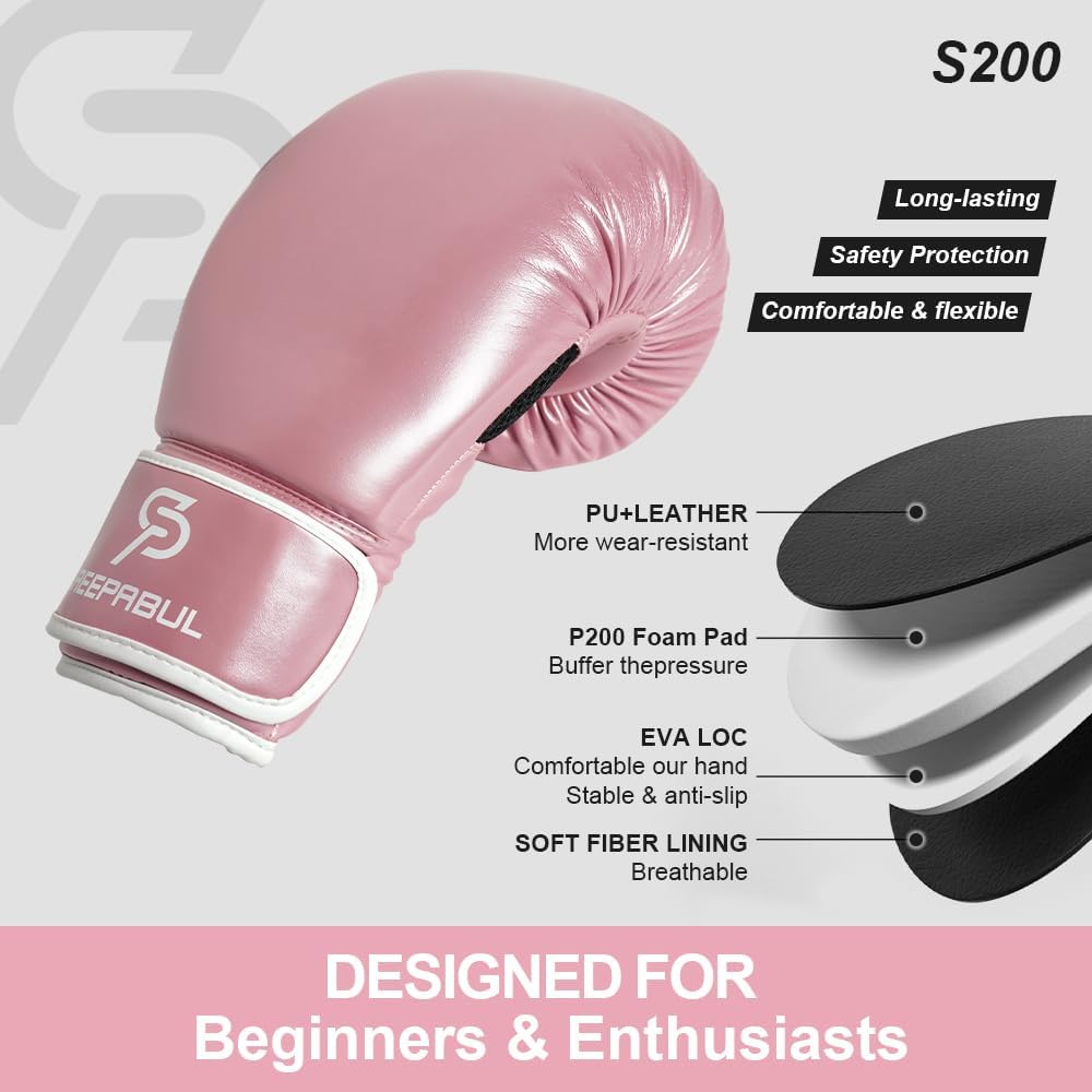 S200 Boxing Gloves for Men and Women Suitable for Boxing Kickboxing Mixed Martial Arts Maui Thai MMA Heavy Bag Fighting Training