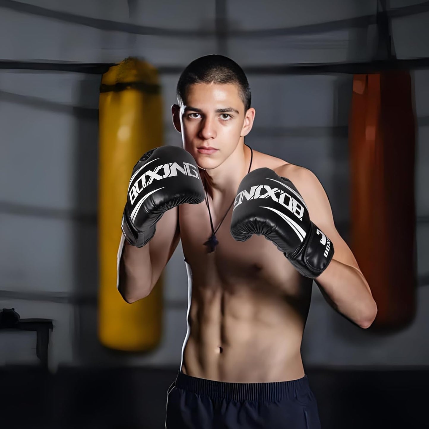 Music Boxing Machine, Boxing Machine Wall Mounted Music with Gloves, Smart Bluetooth Boxing Equipment, Boxing Music Workout Machine