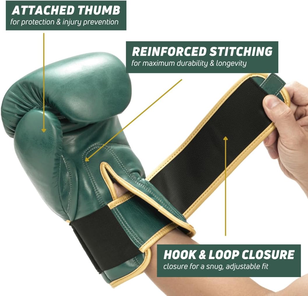 KOSTUDIO Boxing Gloves for Men & Women - Leather Gloves for Heavy Bag, Punching Bag,Muay Thai, MMA, Kickboxing, Gym Training, Sparring Pro-Style Guantes de Boxeo 12oz 14oz 16oz