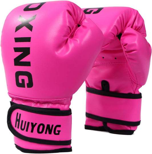 HUINING Kids Boxing Gloves, Kids Training Gloves Punch Mitts MMA Gloves PU Cartoon Sparring Dajn Training Gloves, 4 Oz, for Age 5-12 Years