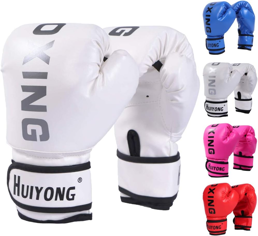 HUINING Kids Boxing Gloves, Kids Training Gloves Punch Mitts MMA Gloves PU Cartoon Sparring Dajn Training Gloves, 4 Oz, for Age 5-12 Years