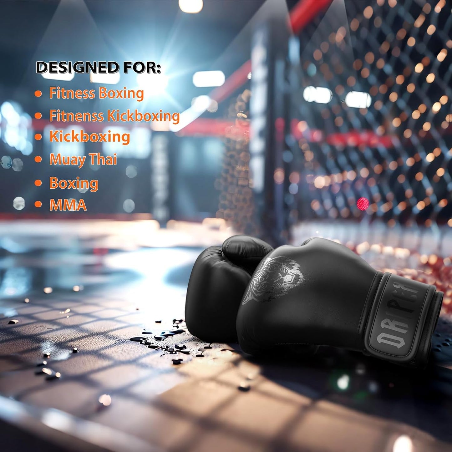 Dripex Boxing Gloves for Men Women Youth, Boxing Training Gloves | for Heavy Bag Workout, Muay Thai, Kickboxing, Sparring Punching（8 10 12 14 16oz）