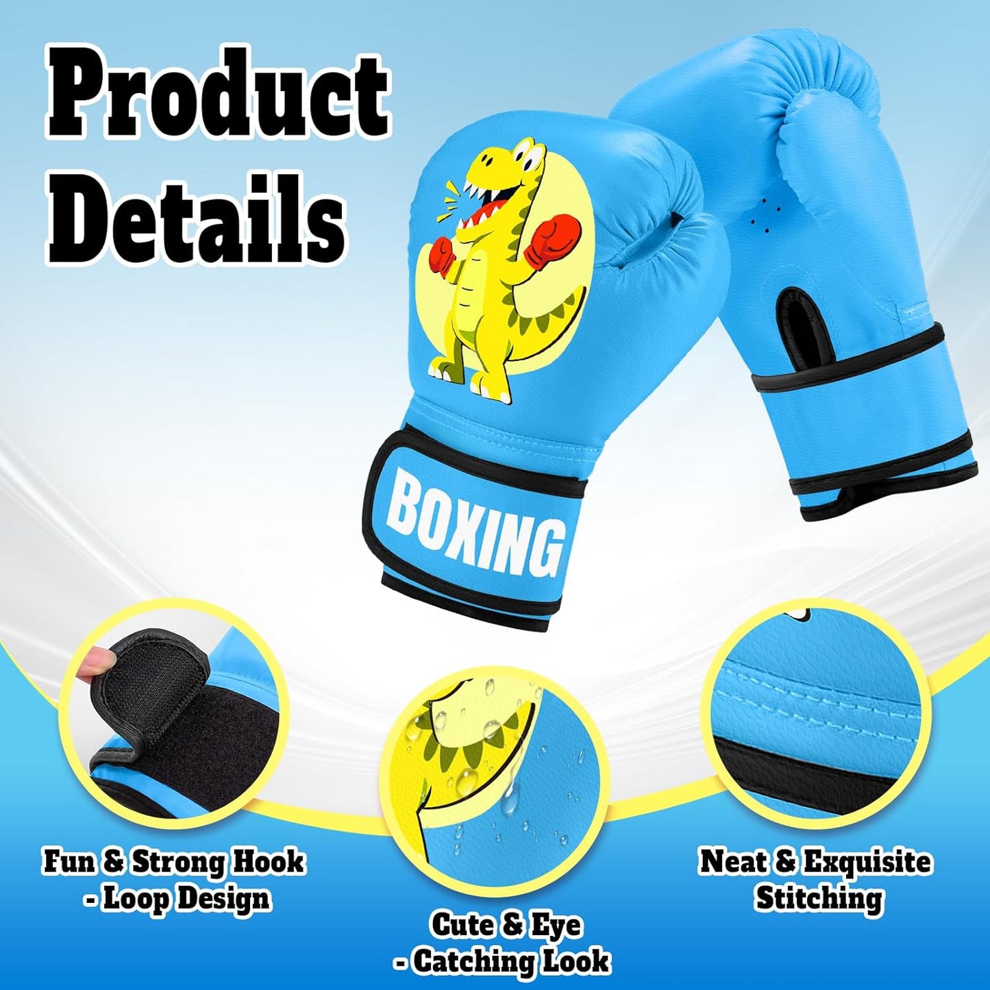 Kids Boxing Gloves for Boys & Girls, Youth Boxing Training Gloves for Kids Age 3 to 9 Years, 4OZ Training Sparring Gloves for Punching Bag Kickboxing Muay Thai MMA