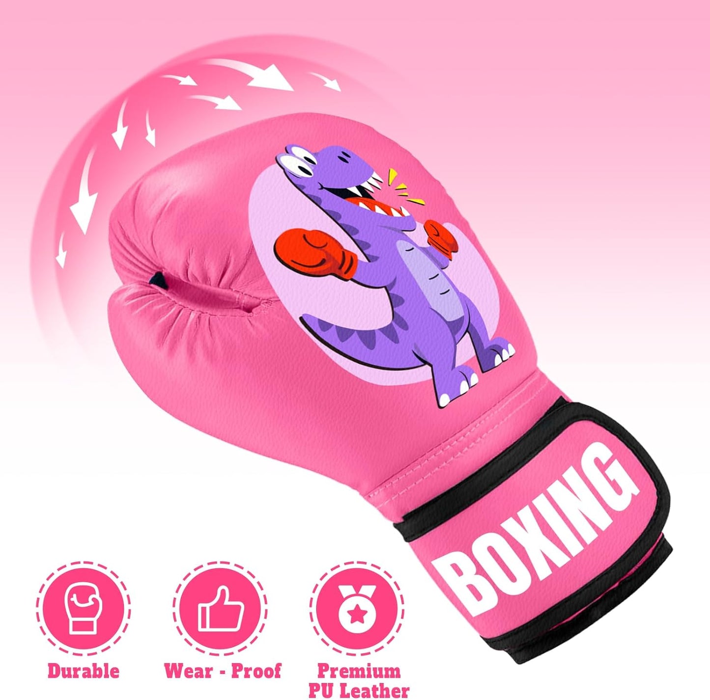 Kids Boxing Gloves for Boys & Girls, Youth Boxing Training Gloves for Kids Age 3 to 9 Years, 4OZ Training Sparring Gloves for Punching Bag Kickboxing Muay Thai MMA