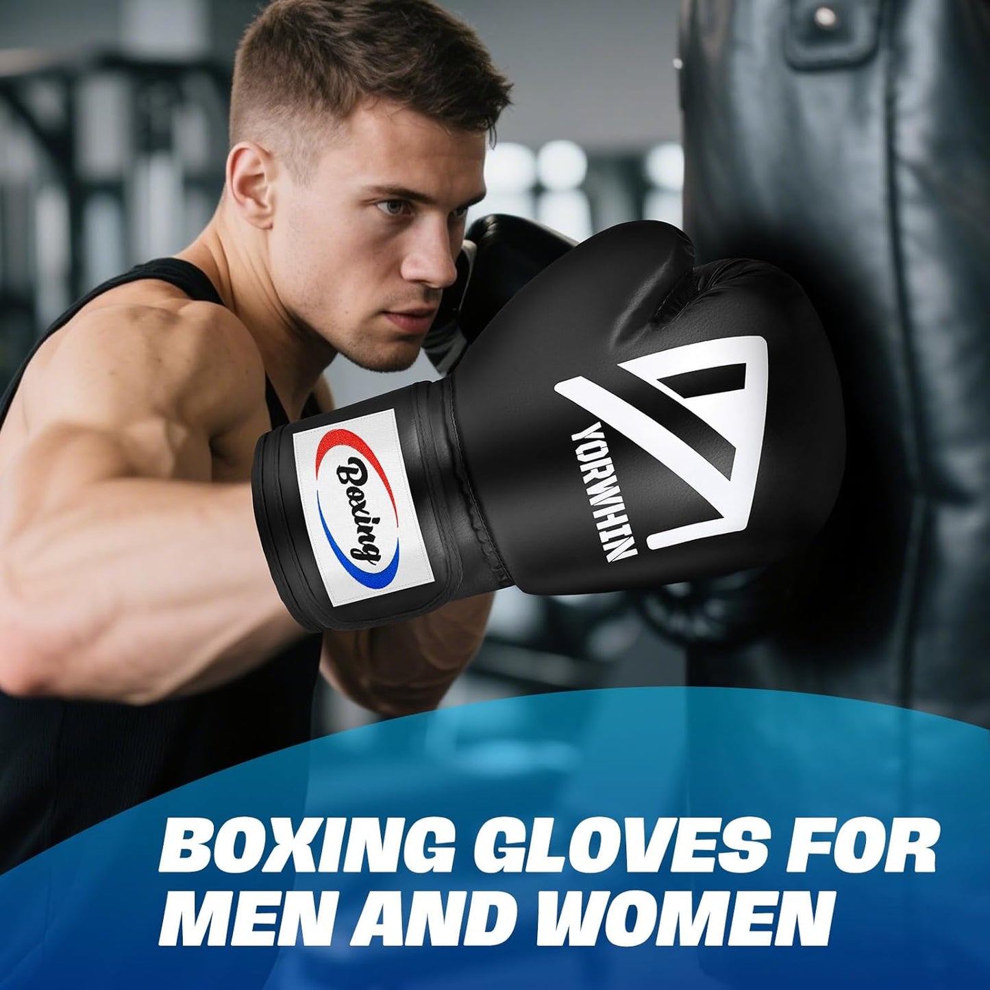 Boxing Gloves for Men Women, Training Sparring Boxing Gloves, Heavy Punching Bag Workout Gloves for Boxing Kickboxing Muay Thai Mixed Martial Arts MMA Training