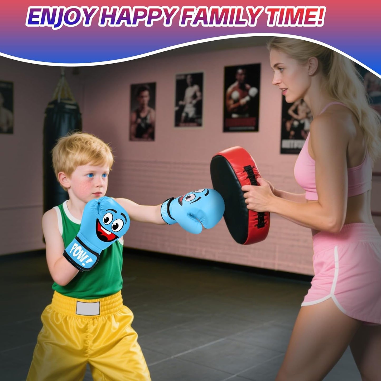 Kids Boxing Gloves for 3-8 Years Boys and Girls, Youth & Toddler Boxing Training Sparring Gloves for Punching Bag, Kickboxing, Muay Thai, MMA