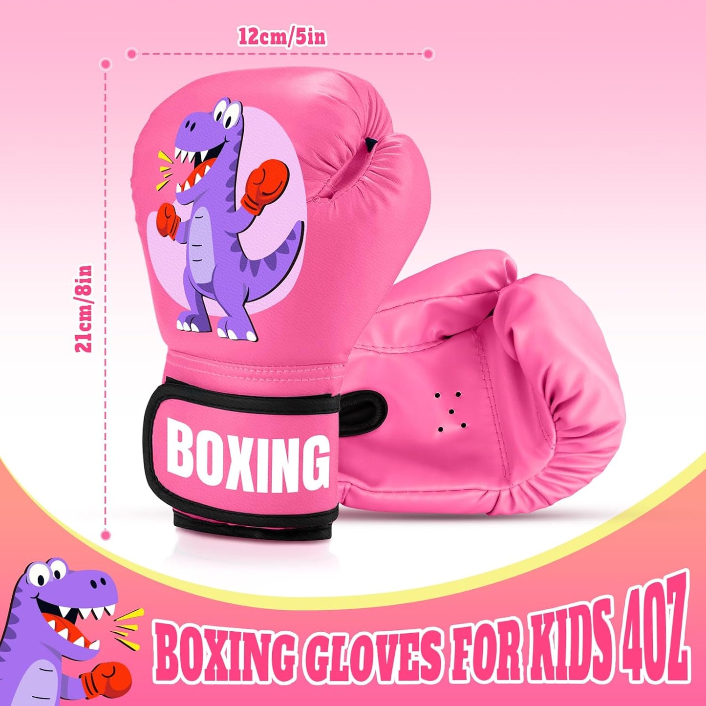 Kids Boxing Gloves for Boys & Girls, Youth Boxing Training Gloves for Kids Age 3 to 9 Years, 4OZ Training Sparring Gloves for Punching Bag Kickboxing Muay Thai MMA