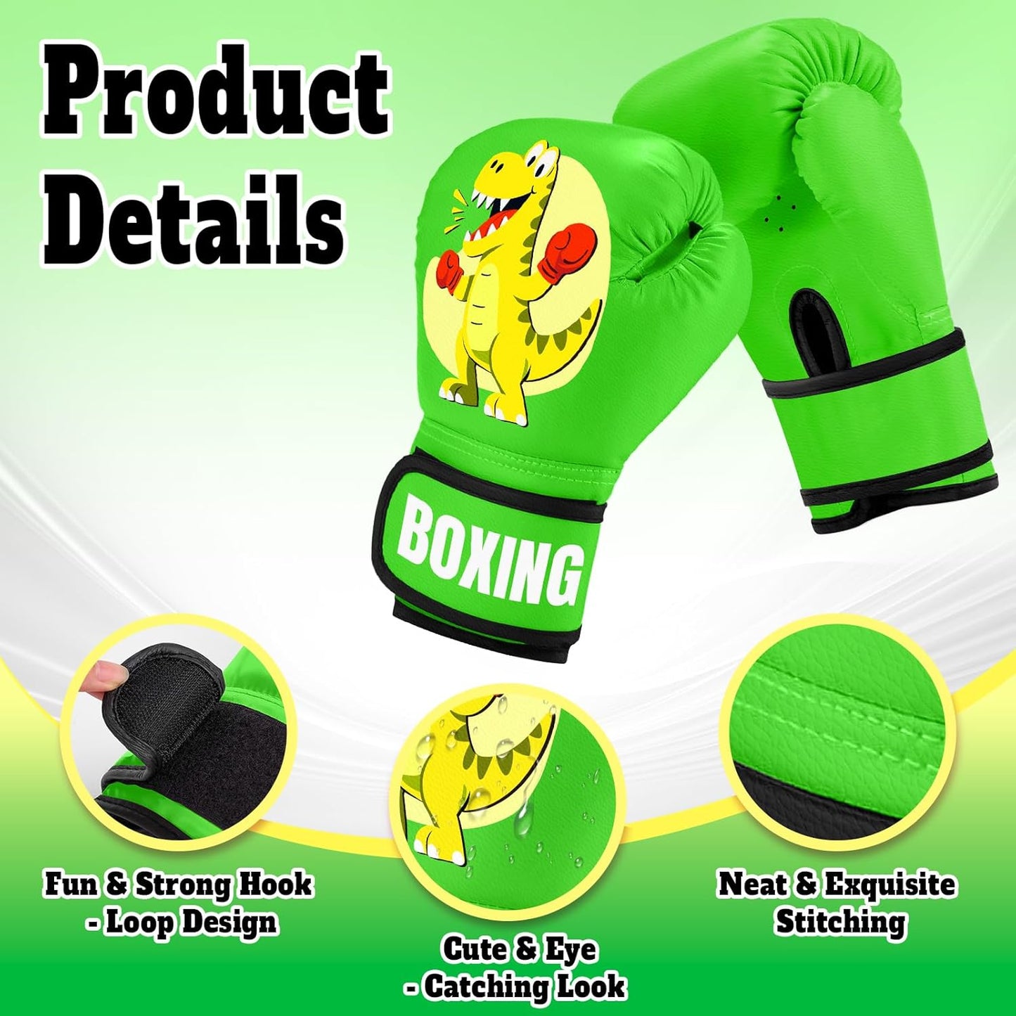 Kids Boxing Gloves for Boys & Girls, Youth Boxing Training Gloves for Kids Age 3 to 9 Years, 4OZ Training Sparring Gloves for Punching Bag Kickboxing Muay Thai MMA