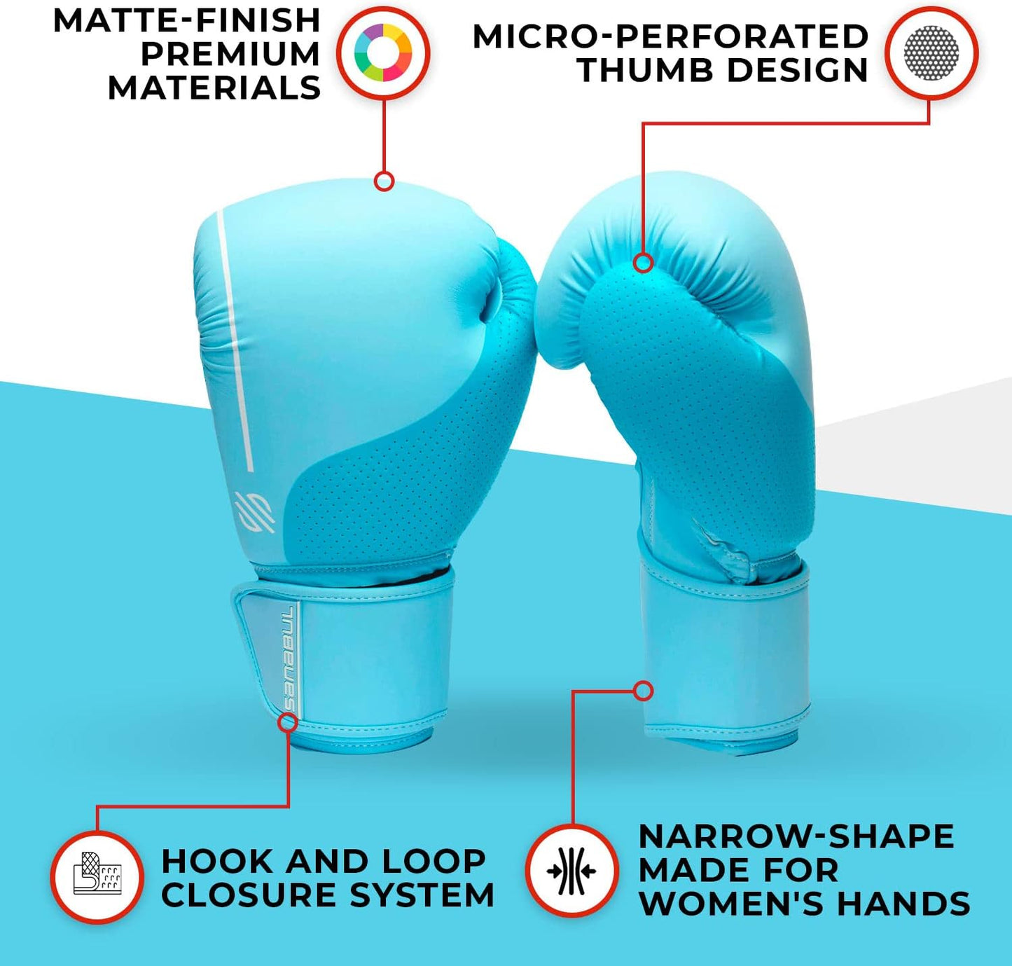 Sanabul Easter Egg Boxing Gloves for Women, Pro Training MMA Kickboxing Muay Thai Gloves, Sparring Punching Heavy Bag