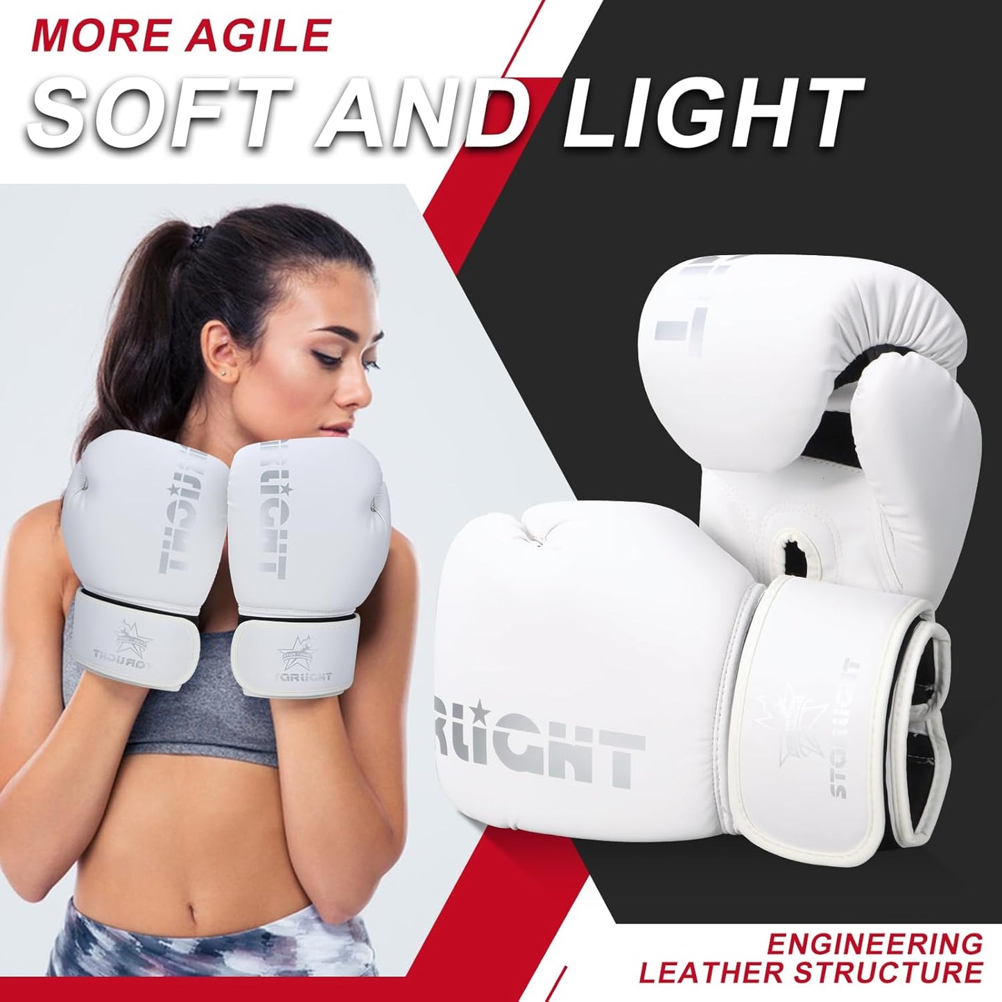 Boxing Gloves for Men Women, Sparring Training Punching MMA Kickboxing Boxing Gloves, Heavy Bag Workout Gloves for Boxing, Kickboxing, Muay Thai, MMA