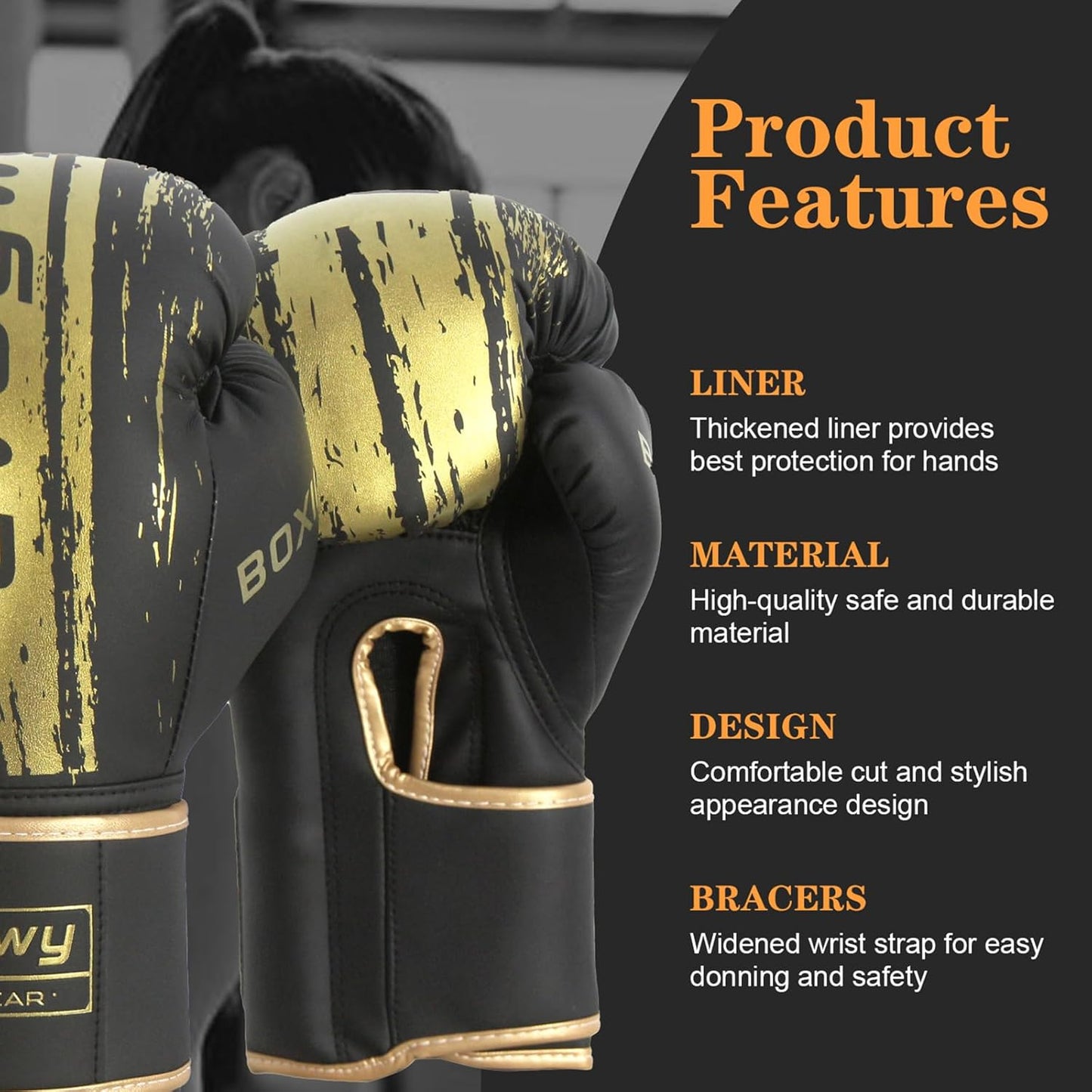 Boxing Gloves for Men and Women，Pro Training Sparring，Suitable for Boxing Kickboxing MMA Fighting，Adult Heavy Punching Bag Gloves，Workout Gloves for Boxing，Muay Thai