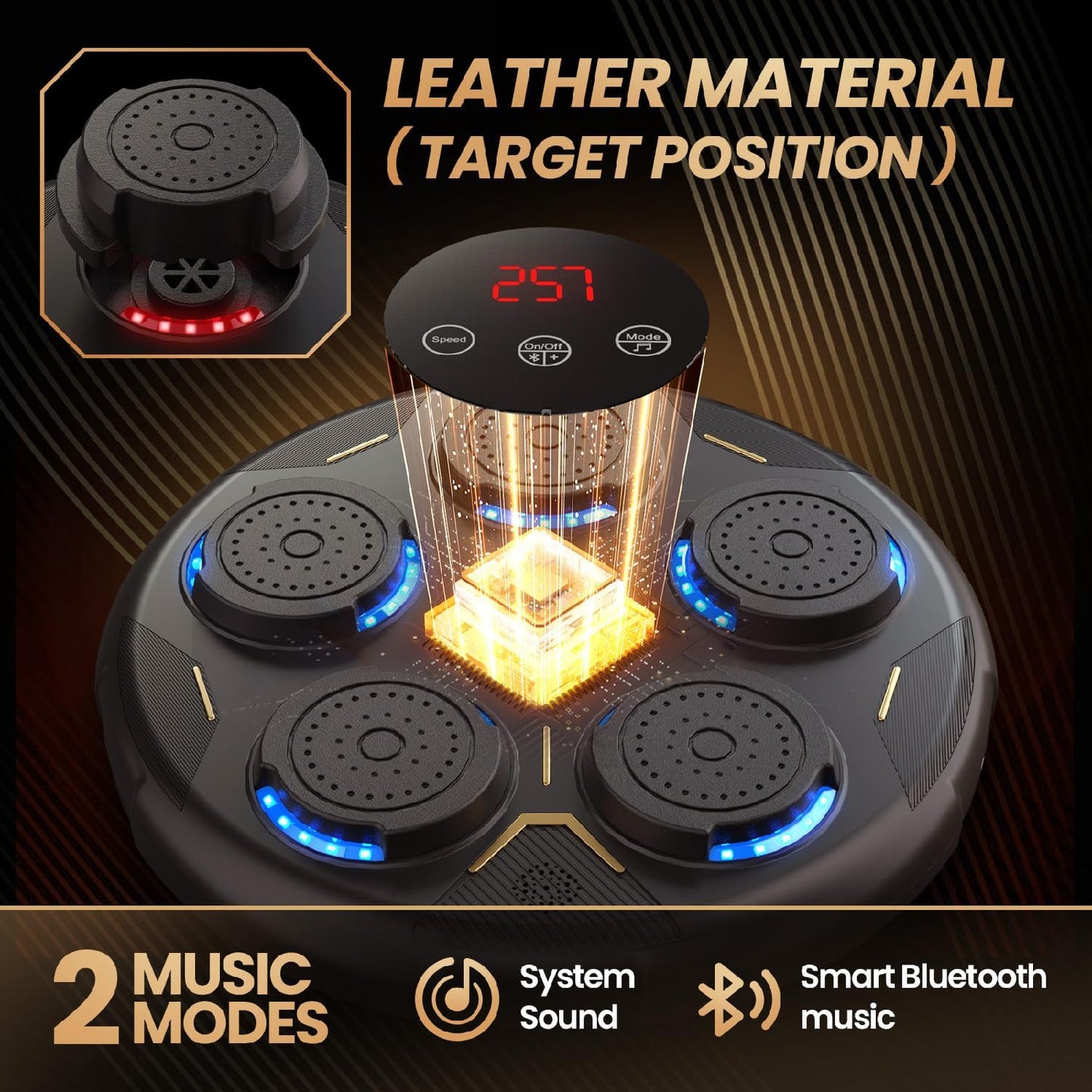 Music Boxing Machine, Boxing Machine Wall Mounted Music with Gloves, Smart Bluetooth Boxing Equipment, Boxing Music Workout Machine