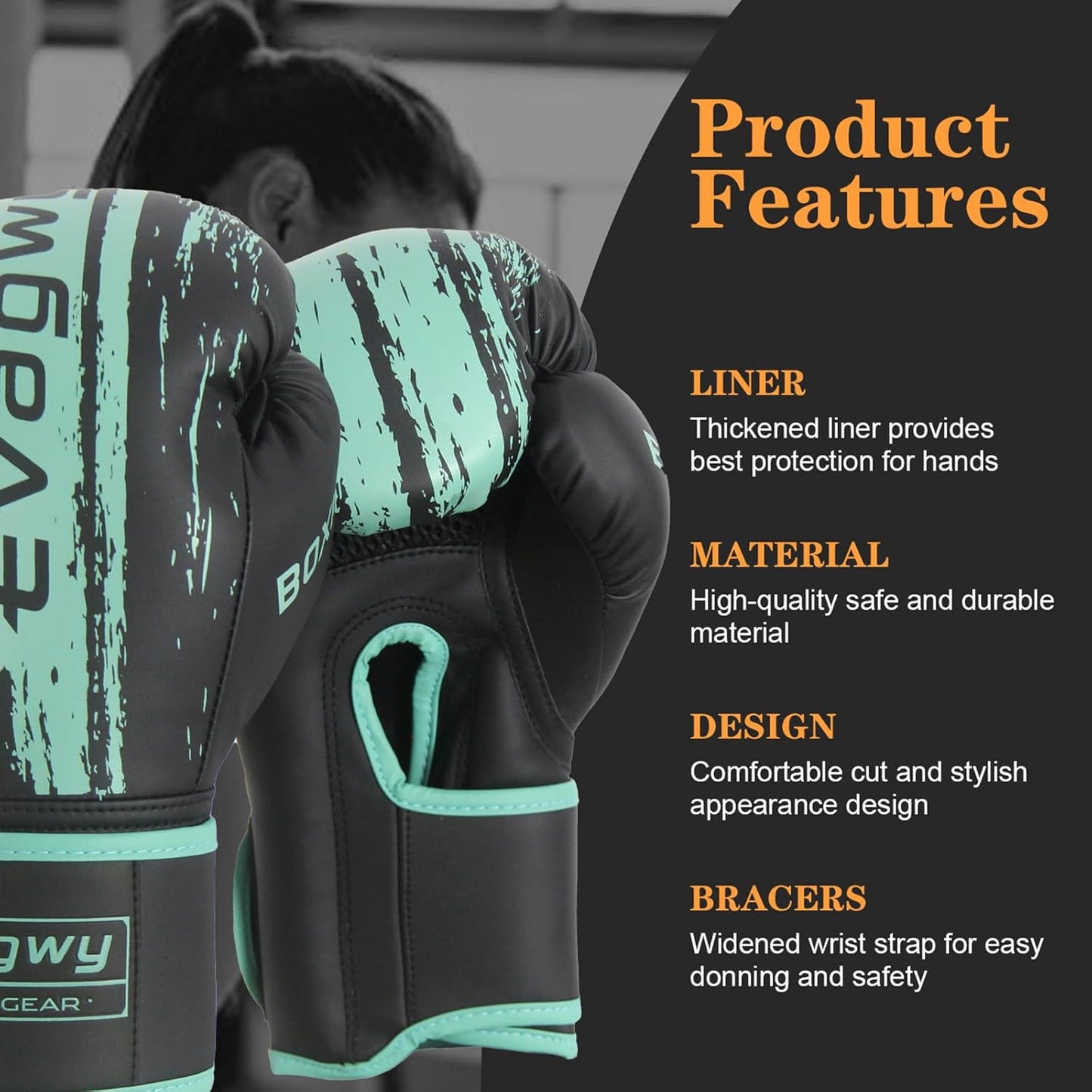 Boxing Gloves for Men and Women，Pro Training Sparring，Suitable for Boxing Kickboxing MMA Fighting，Adult Heavy Punching Bag Gloves，Workout Gloves for Boxing，Muay Thai