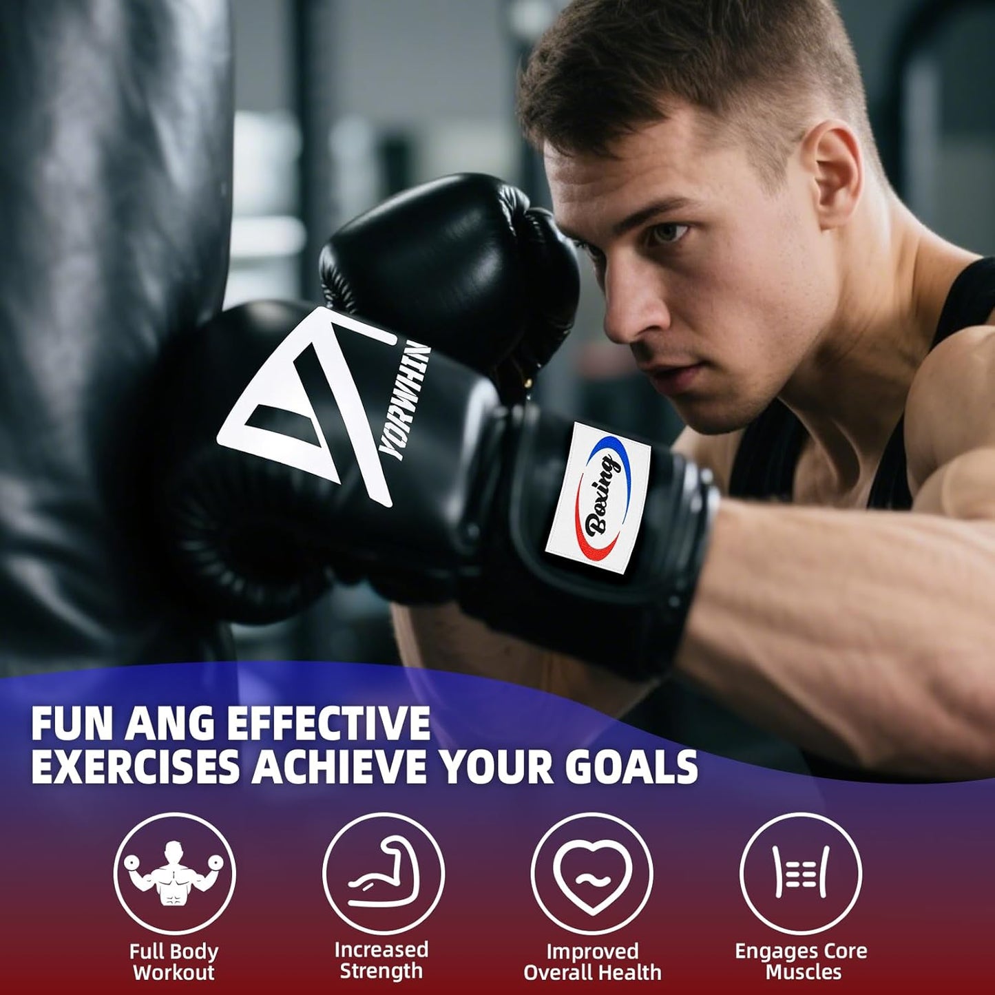 Boxing Gloves for Men Women, Training Sparring Boxing Gloves, Heavy Punching Bag Workout Gloves for Boxing Kickboxing Muay Thai Mixed Martial Arts MMA Training