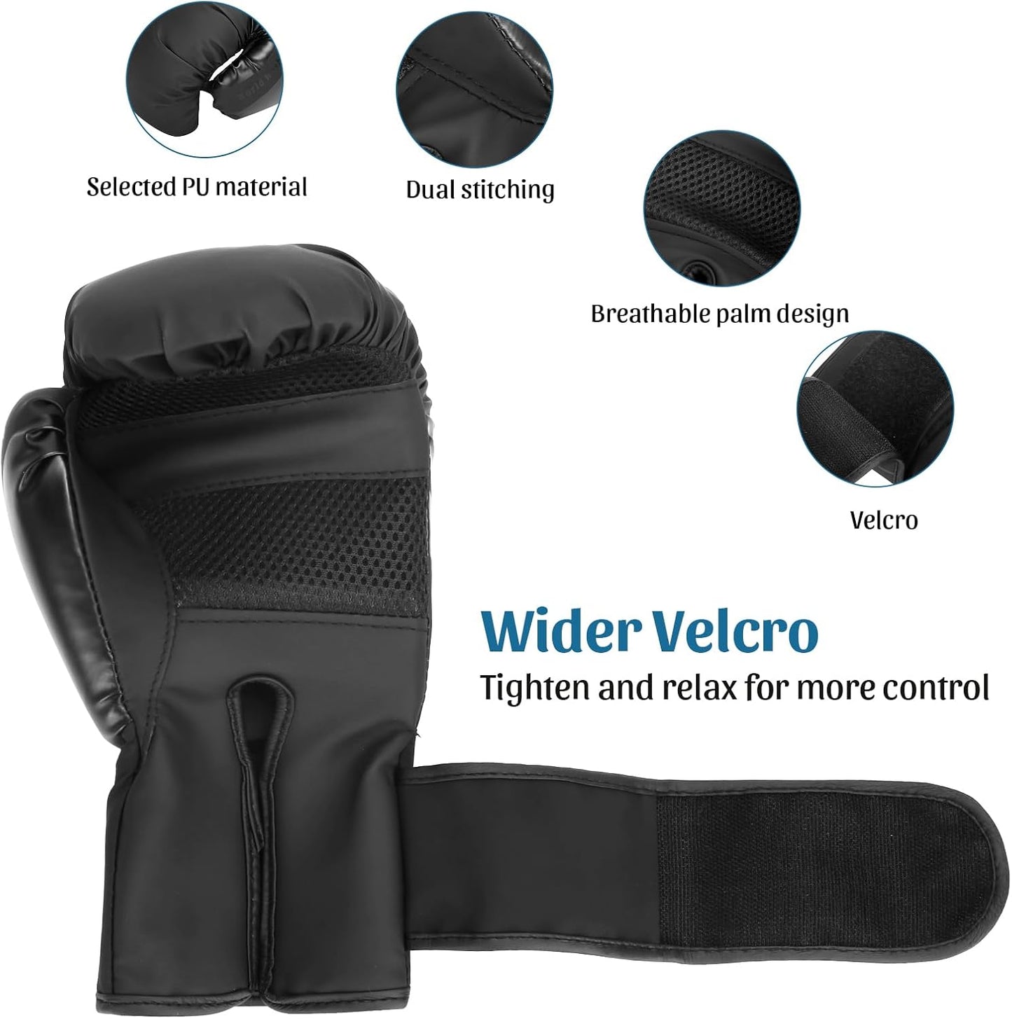 Boxing Training Gloves Punching Bag Gloves for Women & Adult, Professional Shockproof Gloves for Training Playing Muay Thai, Sparring, Fighting Kickboxing