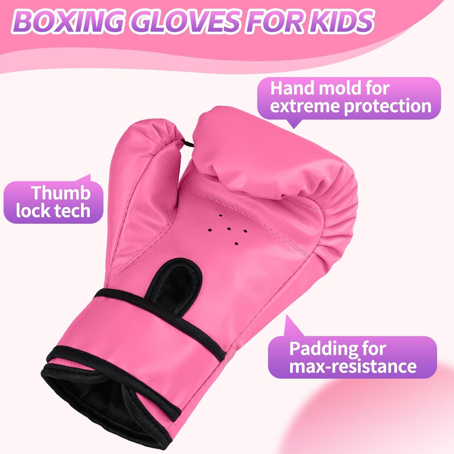Kids Boxing Gloves for 3-8 Years Boys and Girls, Youth & Toddler Boxing Training Sparring Gloves for Punching Bag, Kickboxing, Muay Thai, MMA