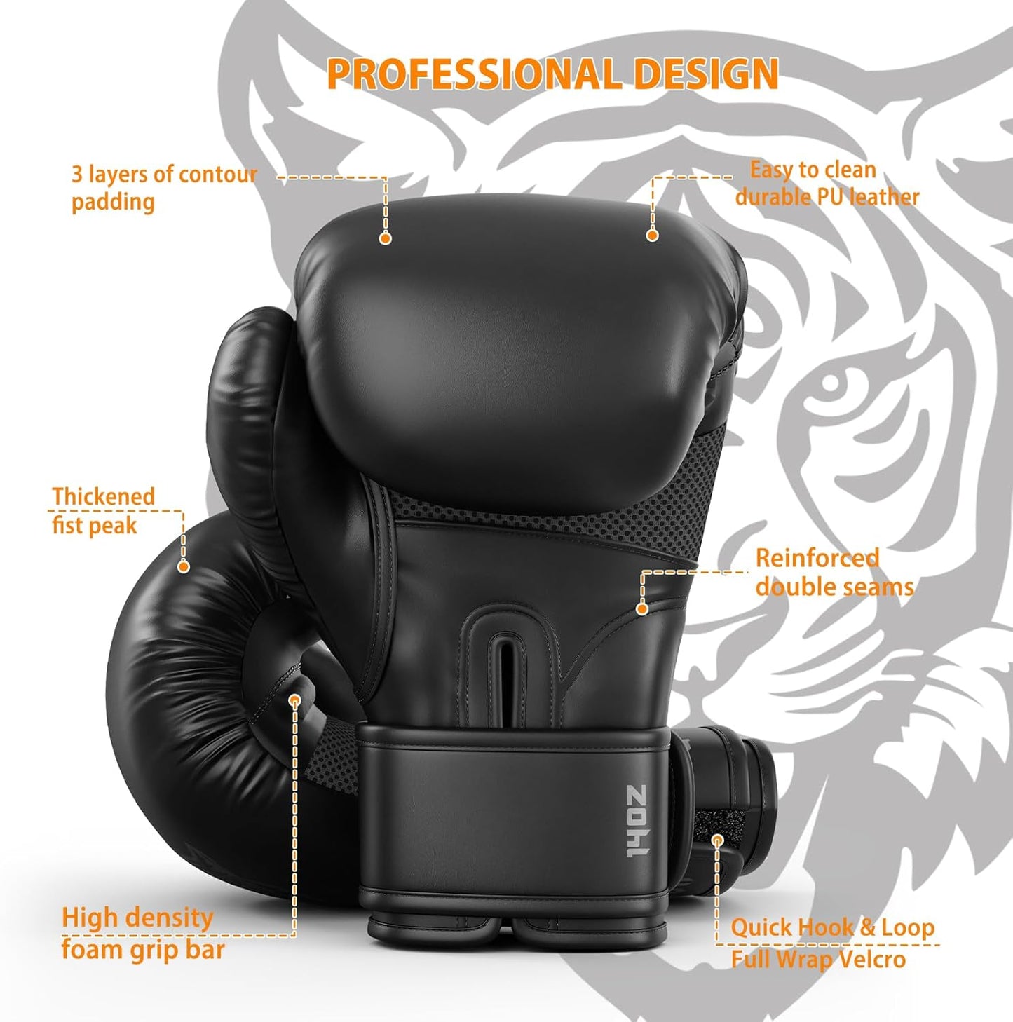 Dripex Boxing Gloves for Men Women Youth, Boxing Training Gloves | for Heavy Bag Workout, Muay Thai, Kickboxing, Sparring Punching（8 10 12 14 16oz）
