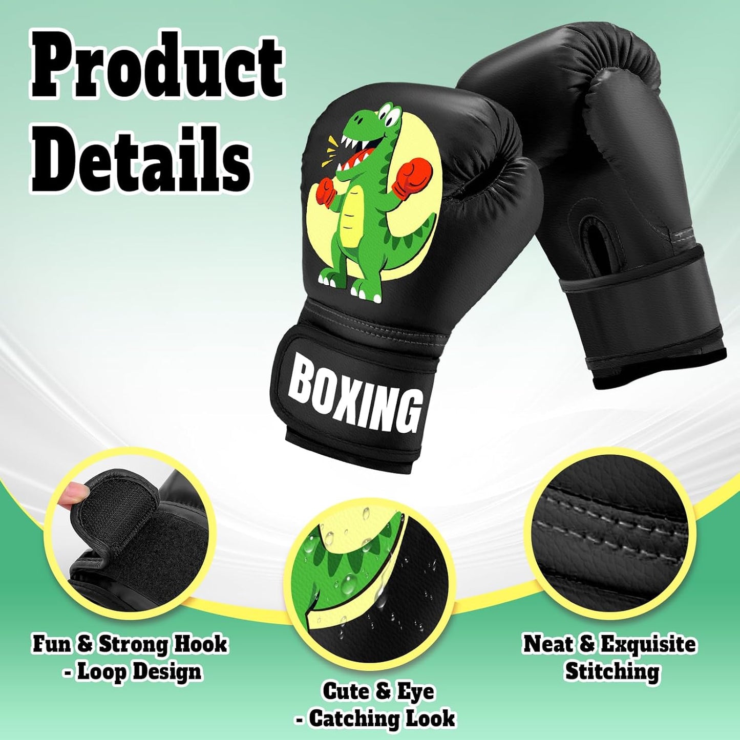 Kids Boxing Gloves for Boys & Girls, Youth Boxing Training Gloves for Kids Age 3 to 9 Years, 4OZ Training Sparring Gloves for Punching Bag Kickboxing Muay Thai MMA