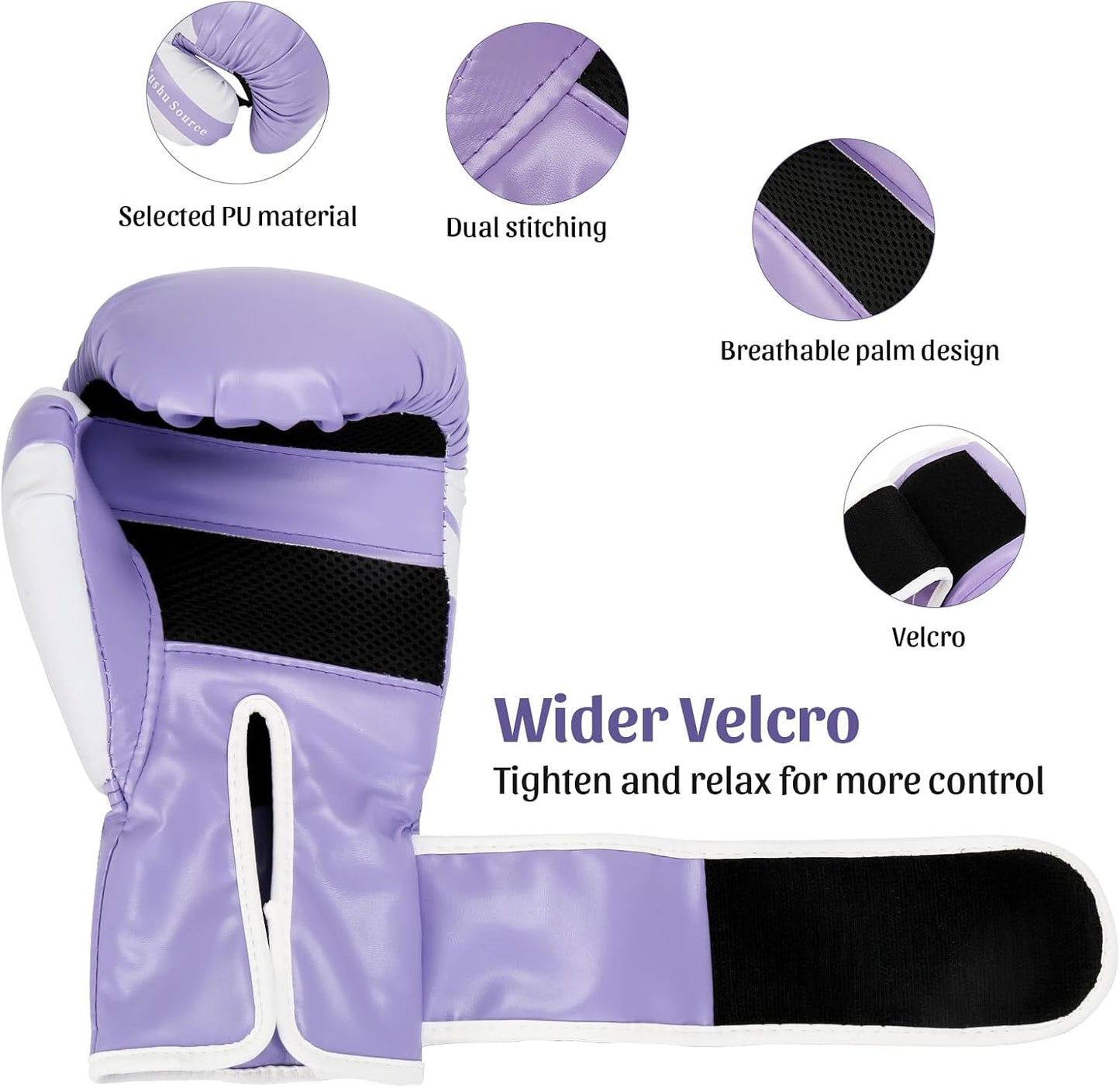 Boxing Training Gloves Punching Bag Gloves for Women & Adult, Professional Shockproof Gloves for Training Playing Muay Thai, Sparring, Fighting Kickboxing