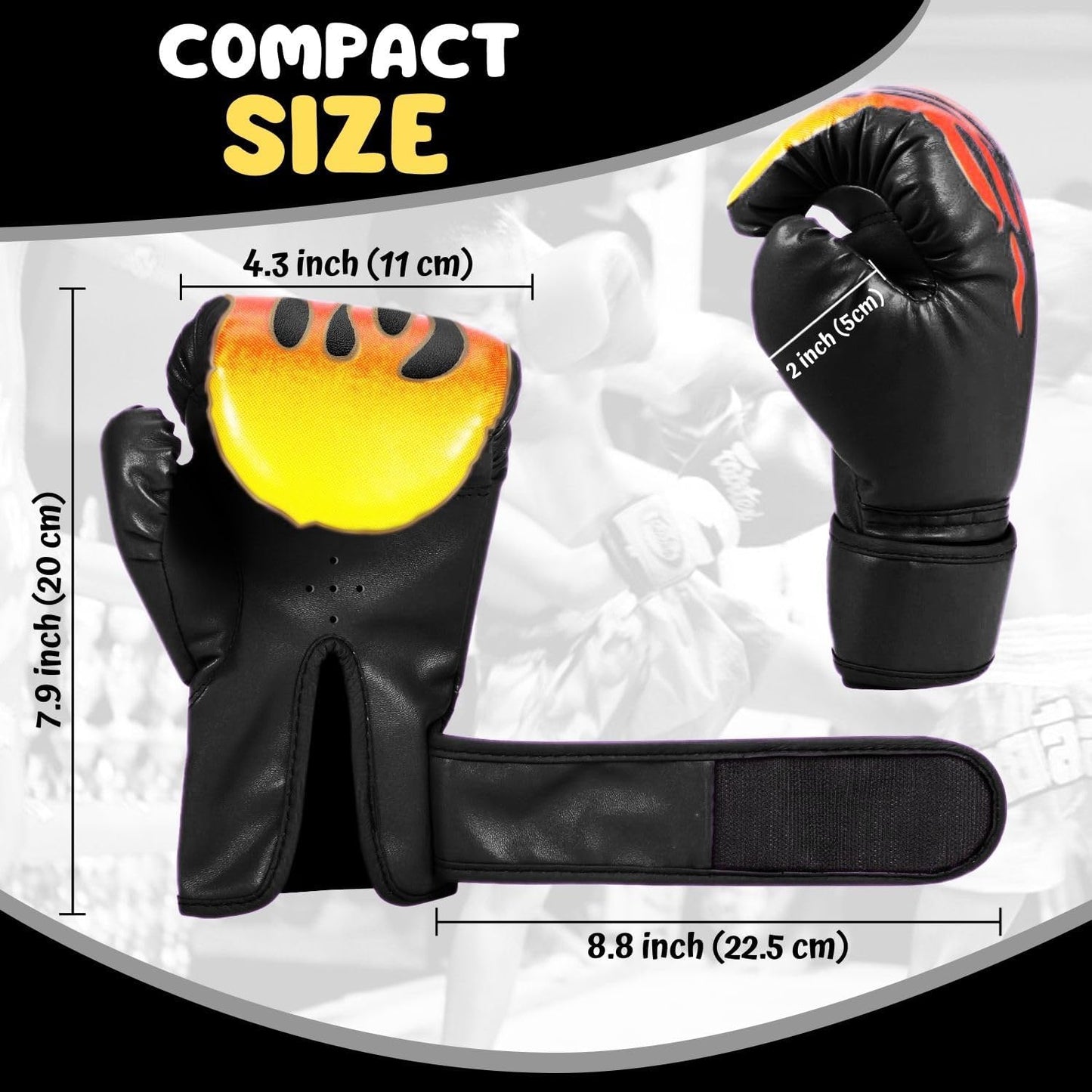 Flexzion Boxing Gloves for Kids 4oz – Training Punching Bag Mitts, Kid Boxing Gloves with Faux Leather & Wrap-Around Wrist Protection for Boys & Girls Ages 3-8 Years