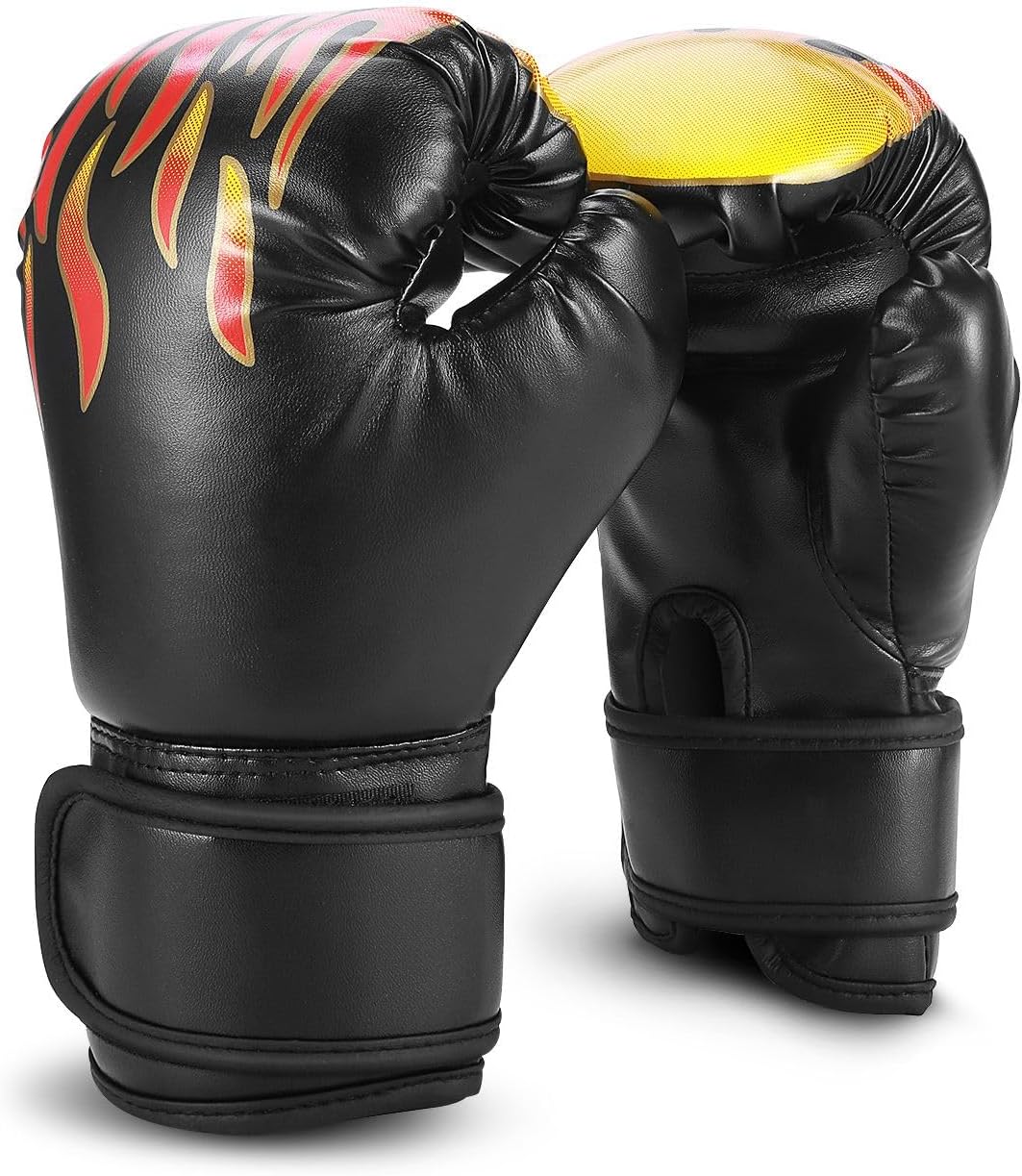 Flexzion Boxing Gloves for Kids 4oz – Training Punching Bag Mitts, Kid Boxing Gloves with Faux Leather & Wrap-Around Wrist Protection for Boys & Girls Ages 3-8 Years