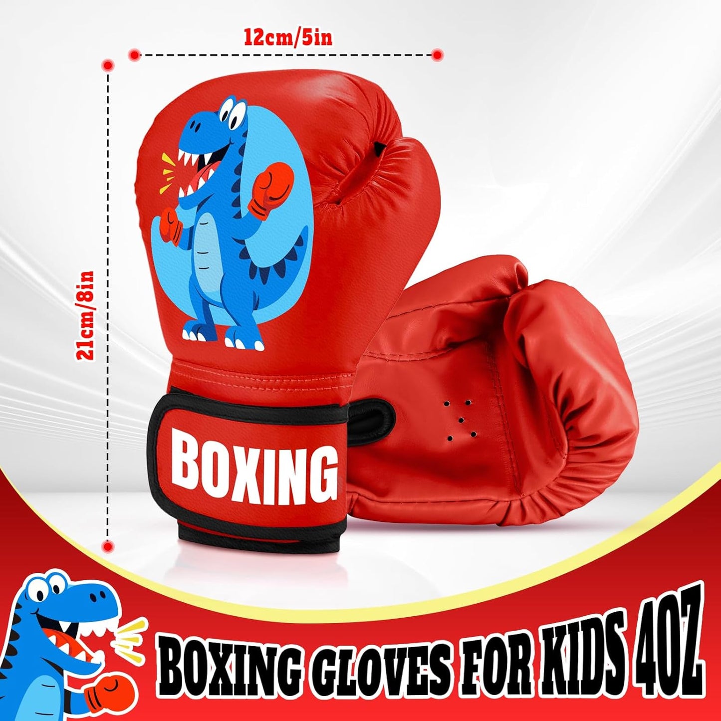 Kids Boxing Gloves for Boys & Girls, Youth Boxing Training Gloves for Kids Age 3 to 9 Years, 4OZ Training Sparring Gloves for Punching Bag Kickboxing Muay Thai MMA