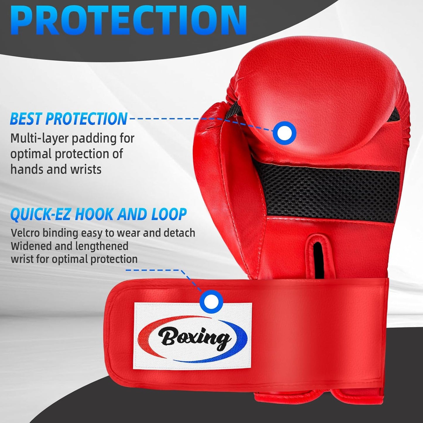 Boxing Gloves for Men Women, Training Sparring Boxing Gloves, Heavy Punching Bag Workout Gloves for Boxing Kickboxing Muay Thai Mixed Martial Arts MMA Training