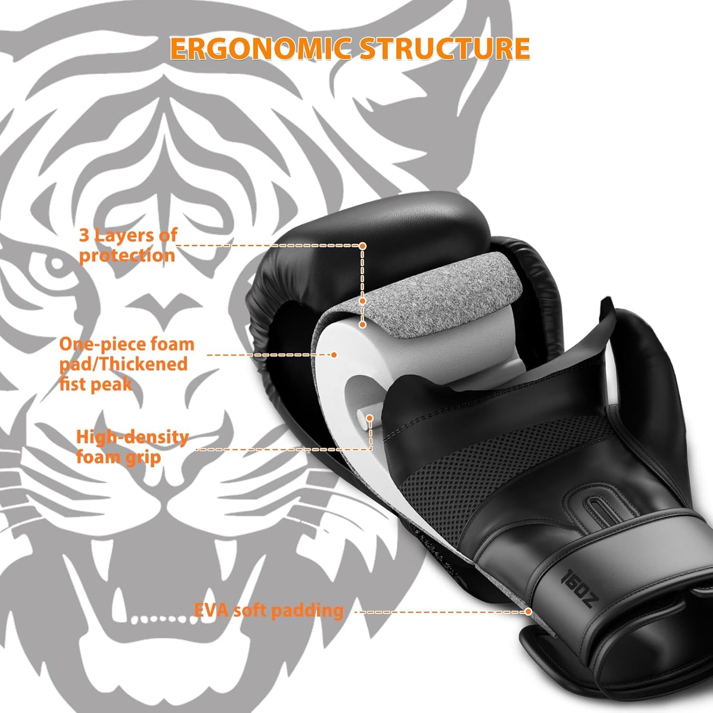 Dripex Boxing Gloves for Men Women Youth, Boxing Training Gloves | for Heavy Bag Workout, Muay Thai, Kickboxing, Sparring Punching（8 10 12 14 16oz）