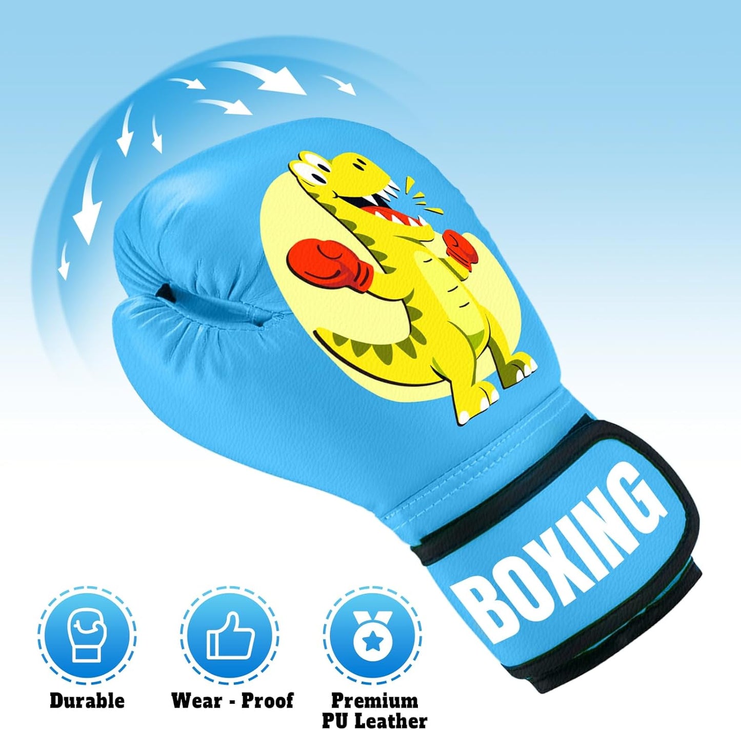 Kids Boxing Gloves for Boys & Girls, Youth Boxing Training Gloves for Kids Age 3 to 9 Years, 4OZ Training Sparring Gloves for Punching Bag Kickboxing Muay Thai MMA