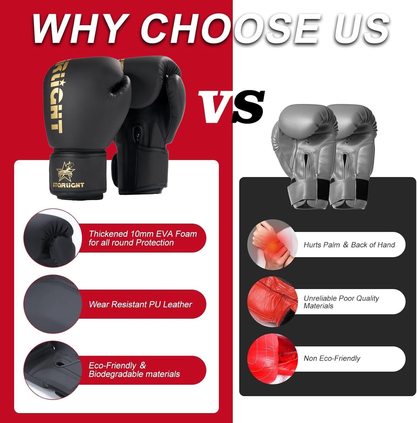 Boxing Gloves for Men Women, Sparring Training Punching MMA Kickboxing Boxing Gloves, Heavy Bag Workout Gloves for Boxing, Kickboxing, Muay Thai, MMA